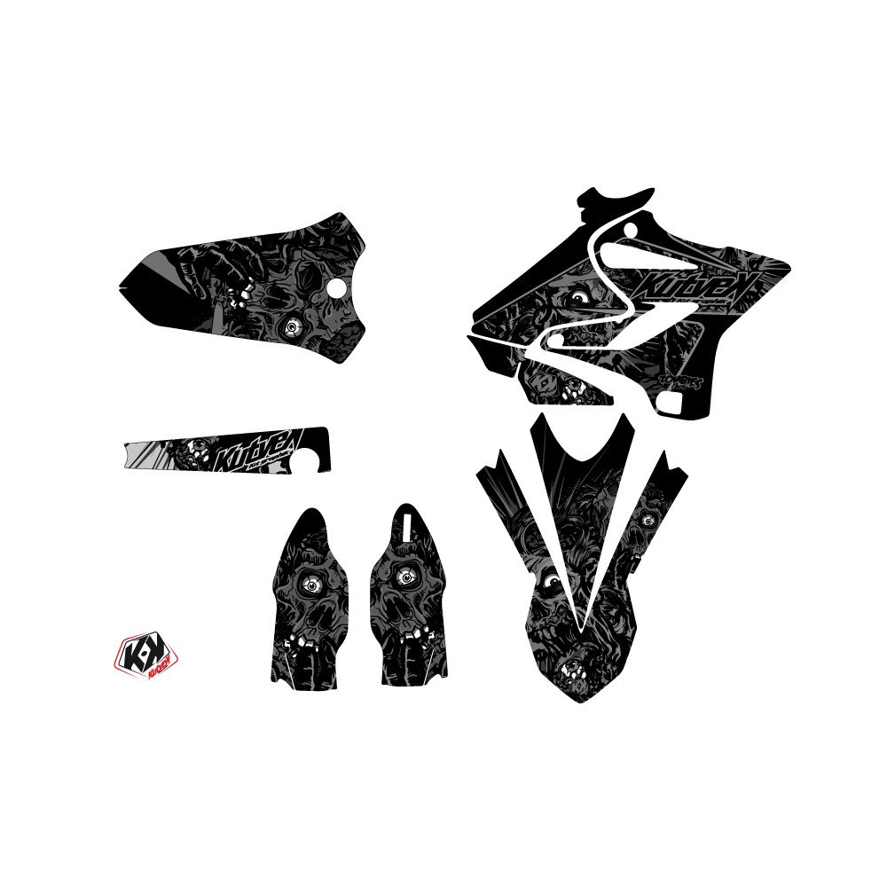 Kit Deco Moto Cross Zombies Dark Yamaha 250 YZ Noir LIGHT