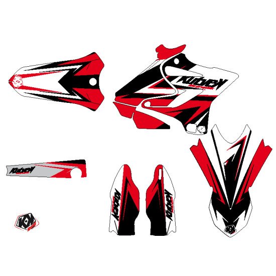 Kit Deco Moto Cross Stage Yamaha 250 YZ Noir Rouge LIGHT