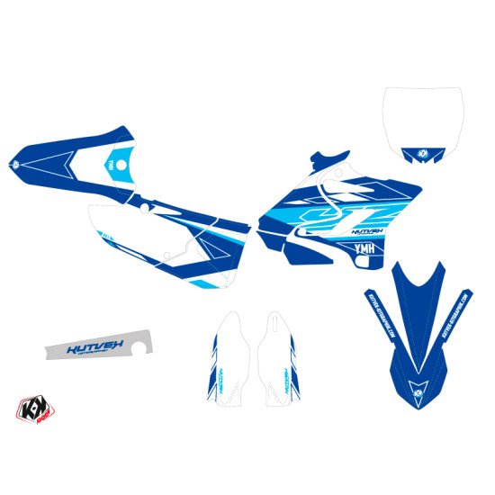 Kit Deco Moto Cross Outline Yamaha 250 YZ Bleu