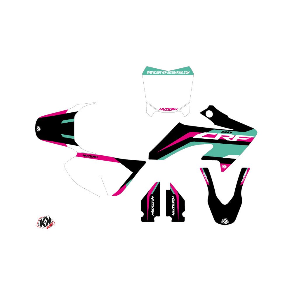 Kit Deco Moto Cross League Honda 50 CRF Turquoise
