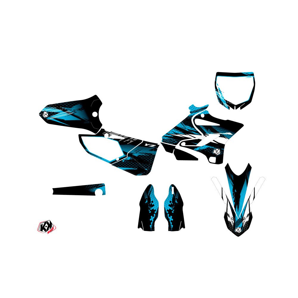 Kit Deco Moto Cross Techno Yamaha 250 YZ Bleu