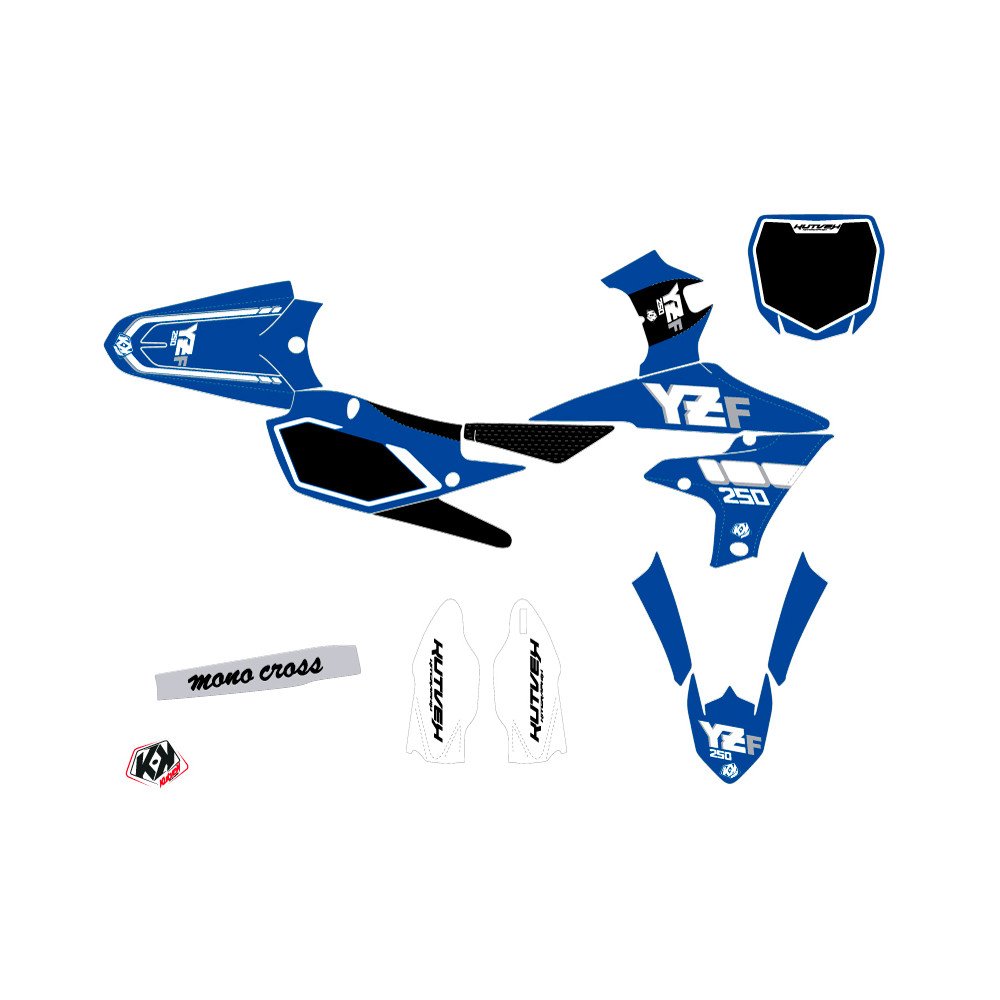 Kit Deco Moto Cross Vintage Yamaha 250 YZF Bleu