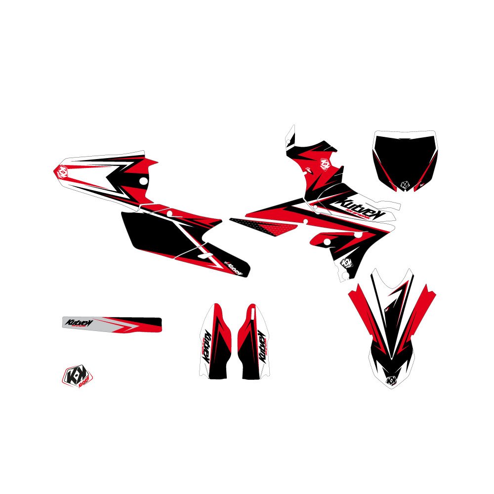 Kit Deco Moto Cross Stage Yamaha 250 YZF Noir Rouge