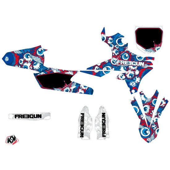 Kit Deco Moto Cross Freegun Eyed Yamaha 250 YZF Rouge
