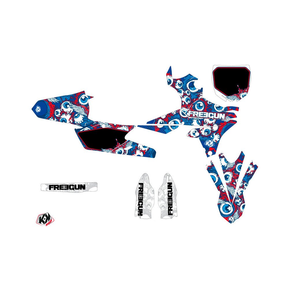 Kit Deco Moto Cross Freegun Eyed Yamaha 250 YZF Rouge