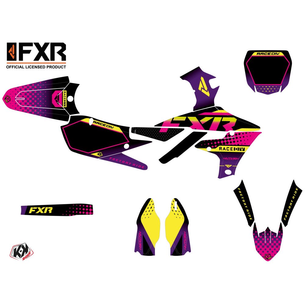 Kit Deco Moto Cross FXR N3 Yamaha 250 YZF Noir