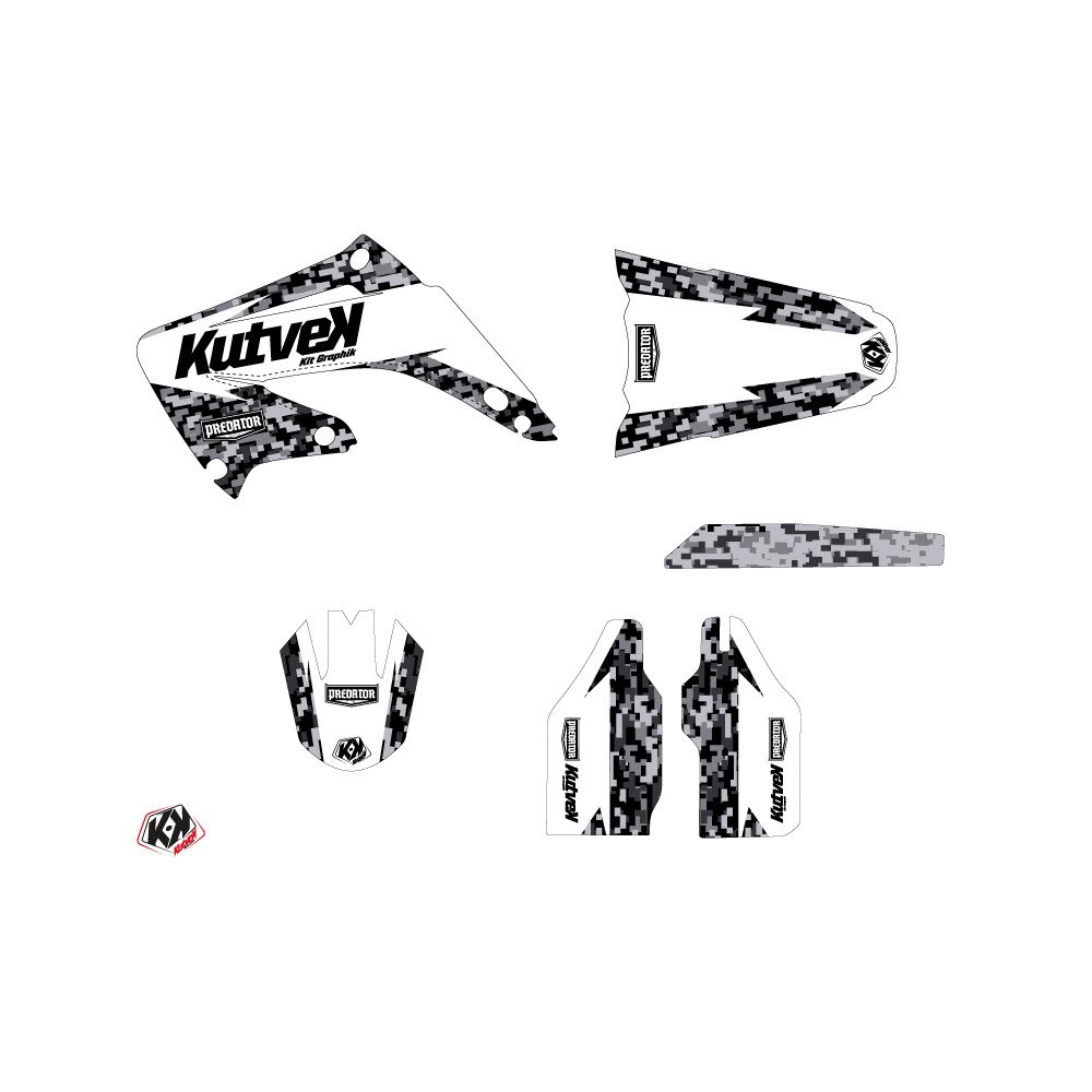 Kit Deco Moto Cross Predator Honda 125 CR Blanc