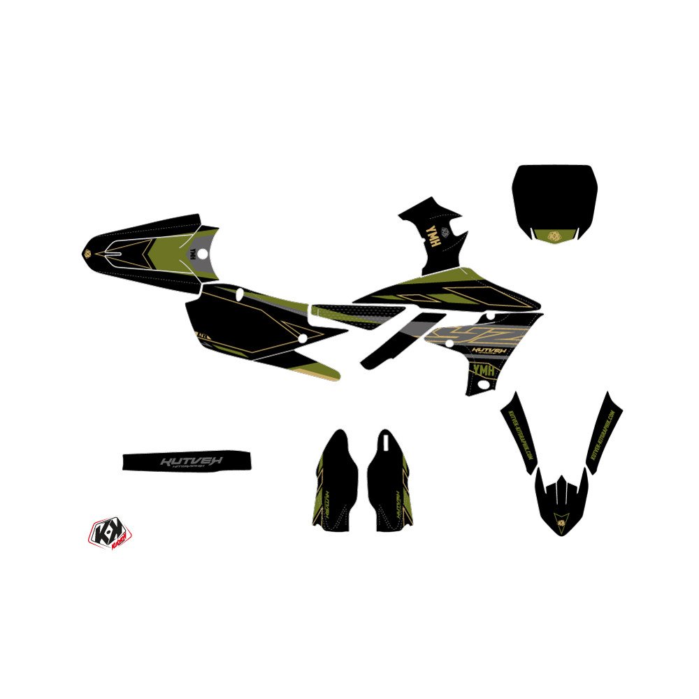 Kit Deco Moto Cross Outline Yamaha 250 YZF Kaki
