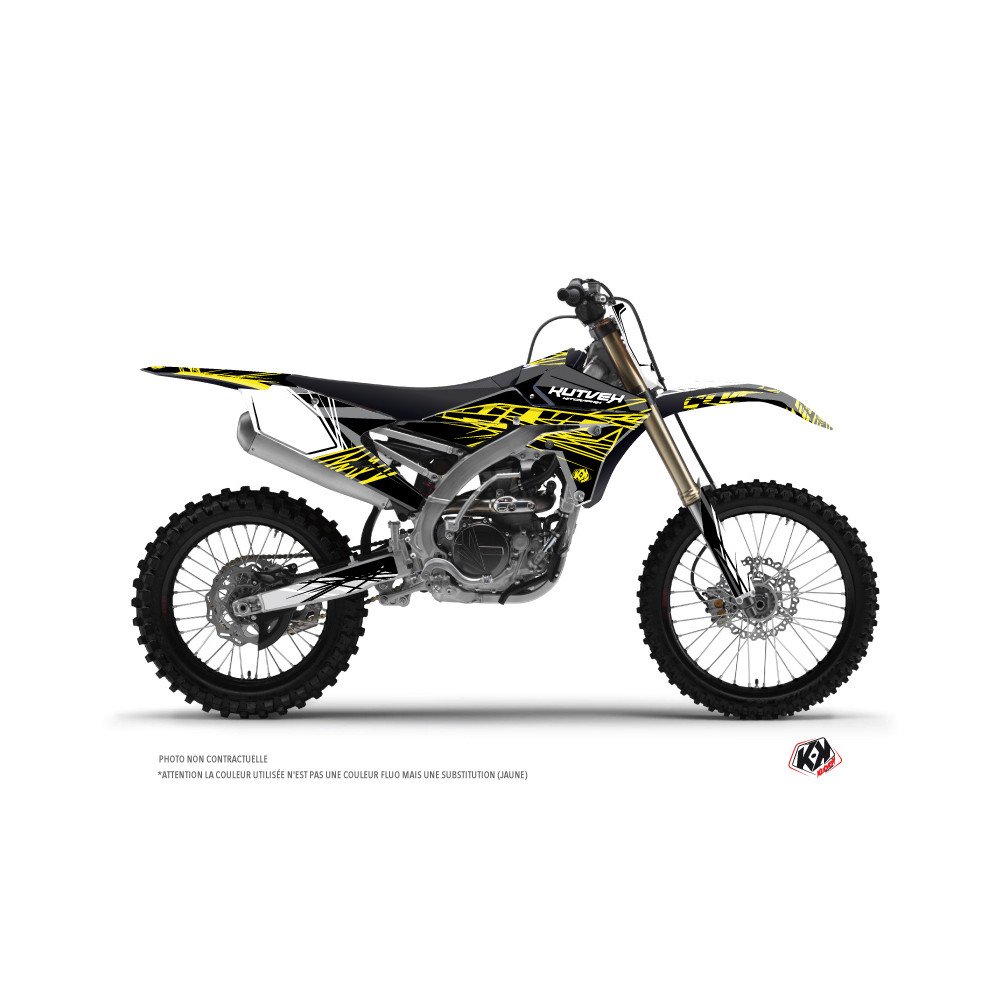 Kit Deco Moto Cross Eraser Fluo Yamaha 450 YZF Jaune