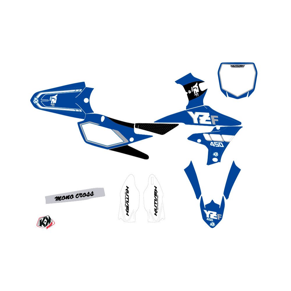 Kit Deco Moto Cross Vintage Yamaha 450 YZF Bleu