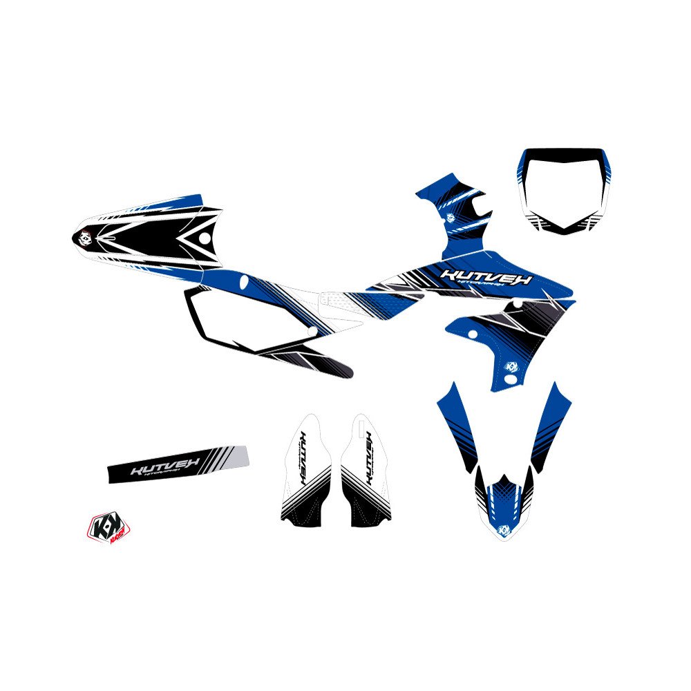 Kit Deco Moto Cross Stripe Yamaha 450 YZF Bleu