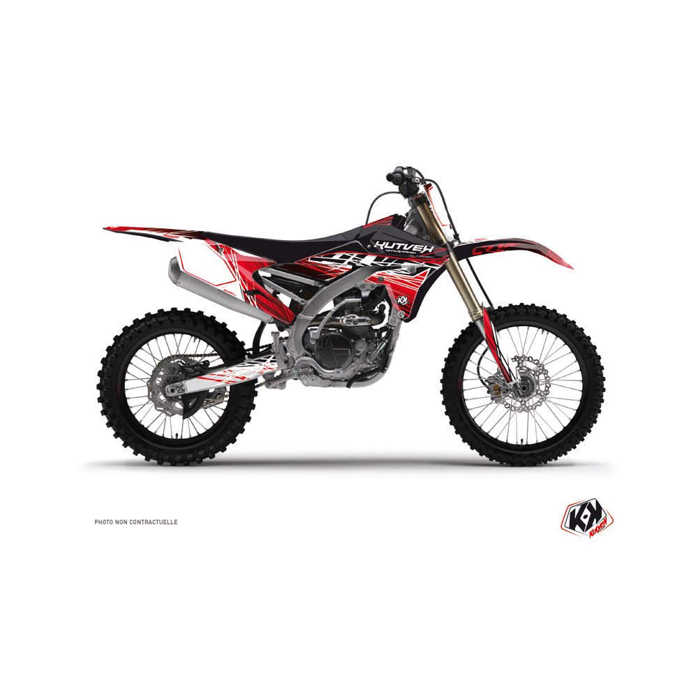 Kit Deco Moto Cross Eraser Yamaha 450 YZF Rouge Blanc