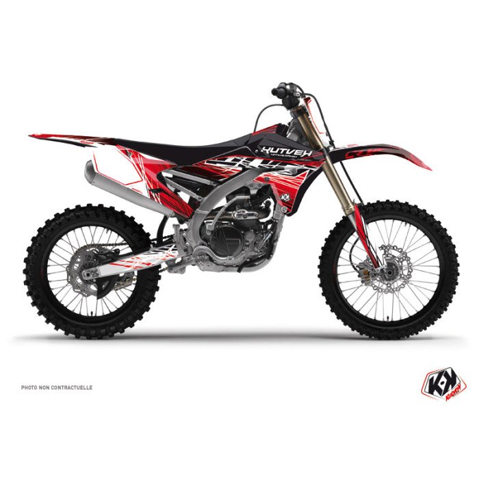 Kit Deco Moto Cross Eraser Yamaha 450 YZF Rouge Blanc