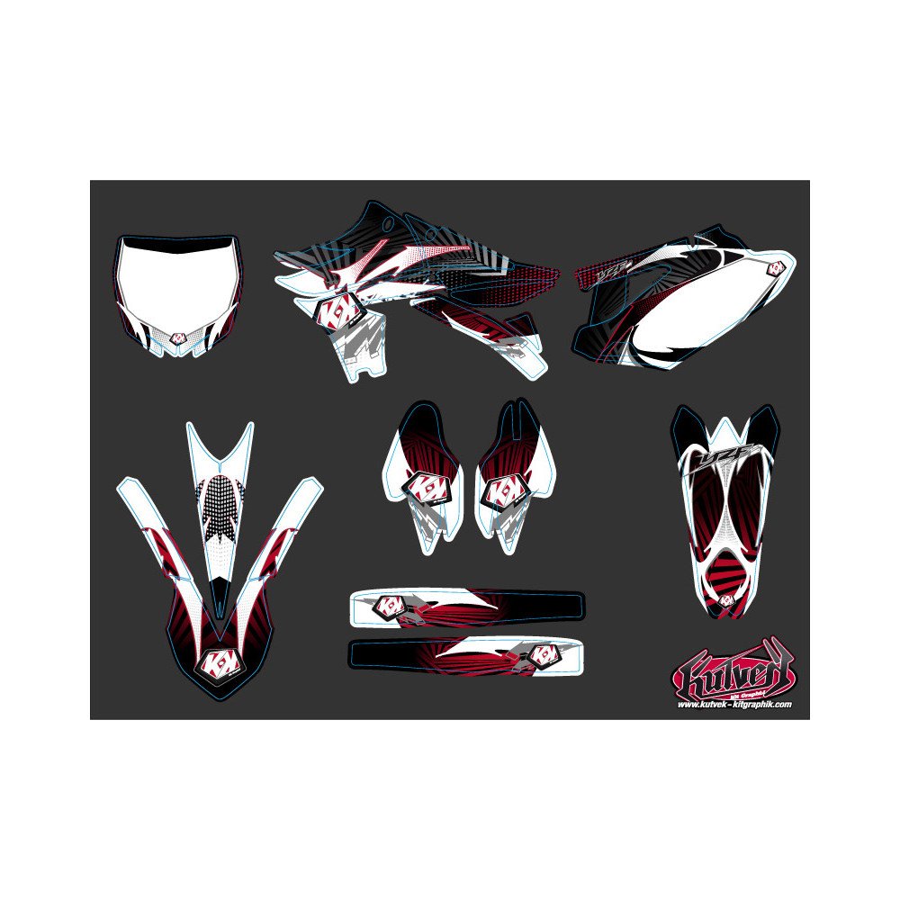 Kit Deco Moto Cross Graff Yamaha 450 YZF Rouge