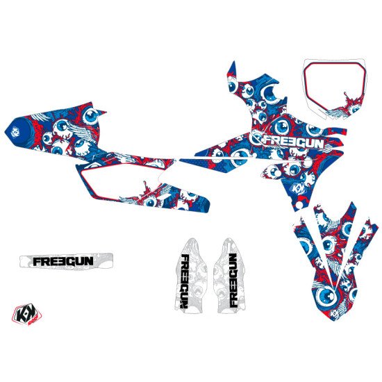 Kit Deco Moto Cross Freegun Eyed Yamaha 450 YZF Rouge
