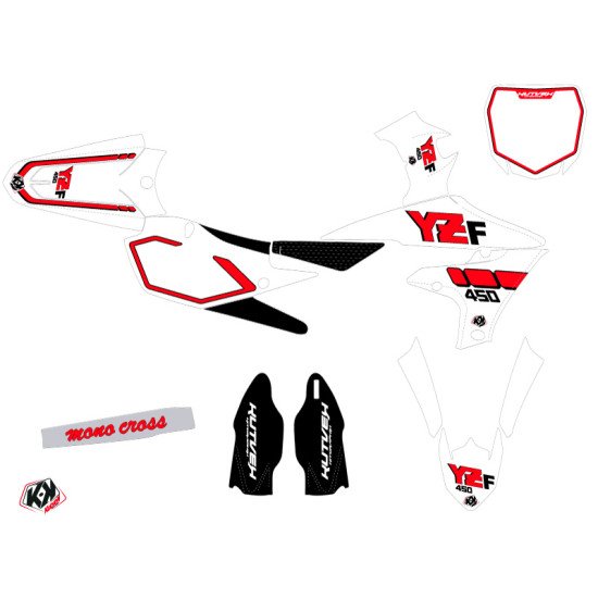 Kit Deco Moto Cross Vintage Yamaha 450 YZF Rouge