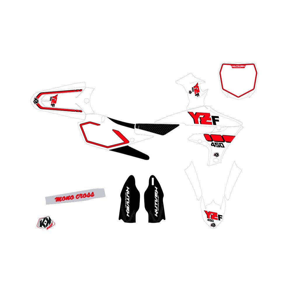 Kit Deco Moto Cross Vintage Yamaha 450 YZF Rouge