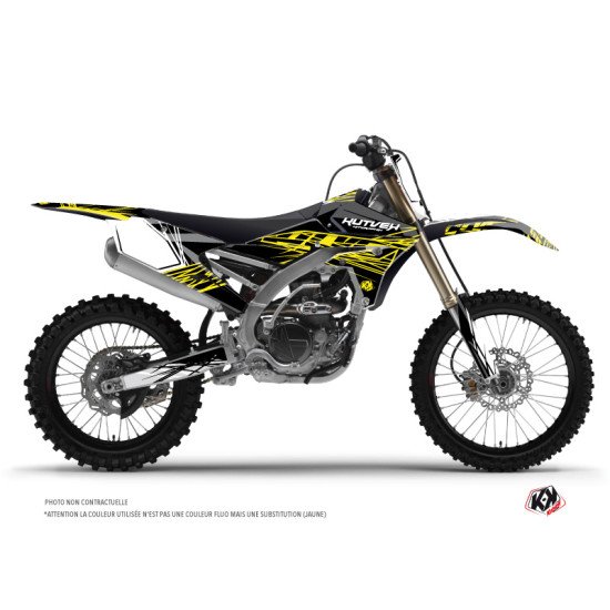 Kit Deco Moto Cross Eraser Fluo Yamaha 450 YZF Jaune