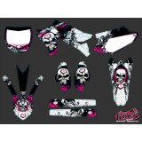 Kit Deco Moto Cross Trash Yamaha 450 YZF Noir Rose
