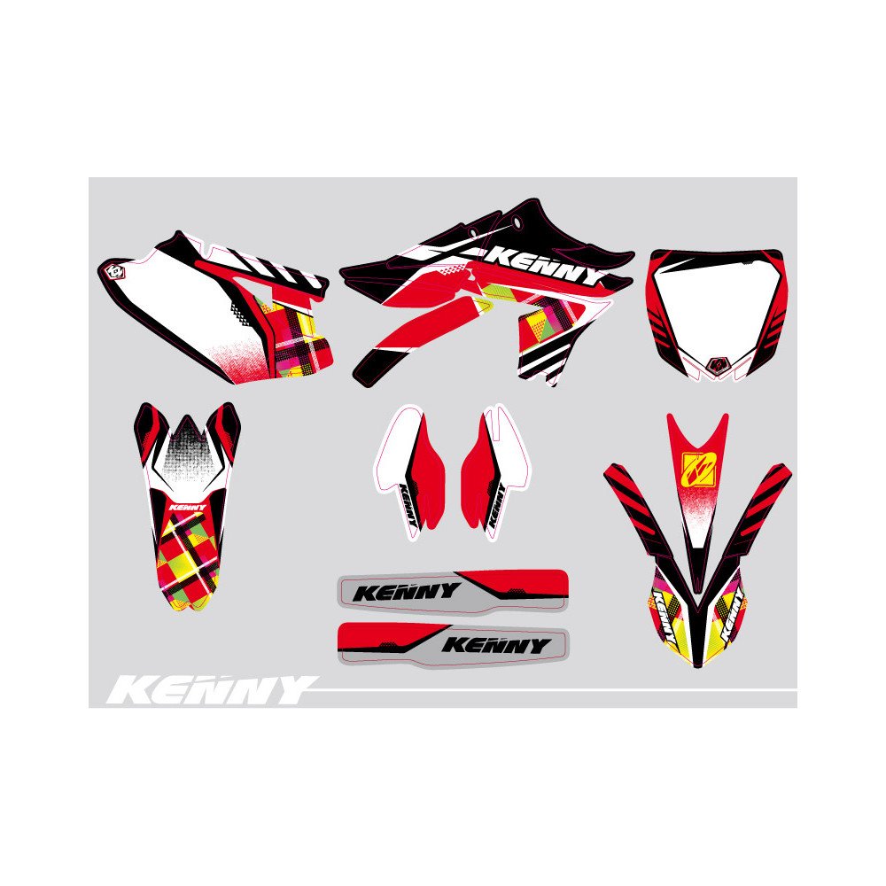 Kit Deco Moto Cross Kenny Yamaha 450 YZF Rouge