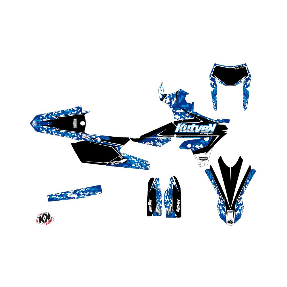 Kit Deco Moto Cross Predator Yamaha 250 WRF Bleu