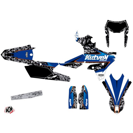 Kit Deco Moto Cross Predator Yamaha 250 WRF Noir Bleu