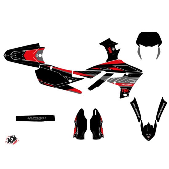 Kit Deco Moto Cross Outline Yamaha 250 WRF Rouge