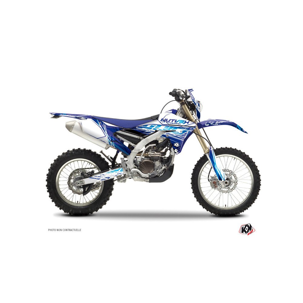 Kit Deco Moto Cross Eraser Yamaha 250 WRF Bleu
