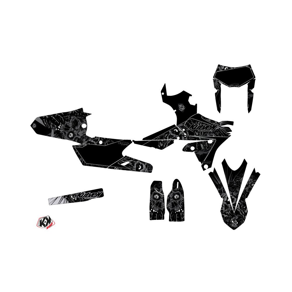 Kit Deco Moto Cross Zombies Dark Yamaha 250 WRF Noir