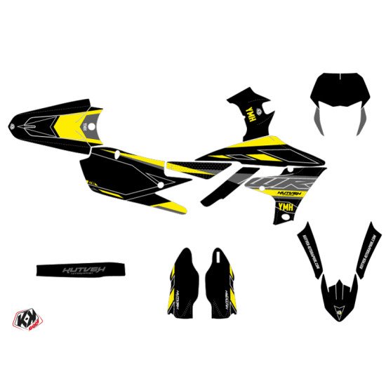 Kit Deco Moto Cross Outline Yamaha 450 WRF Jaune