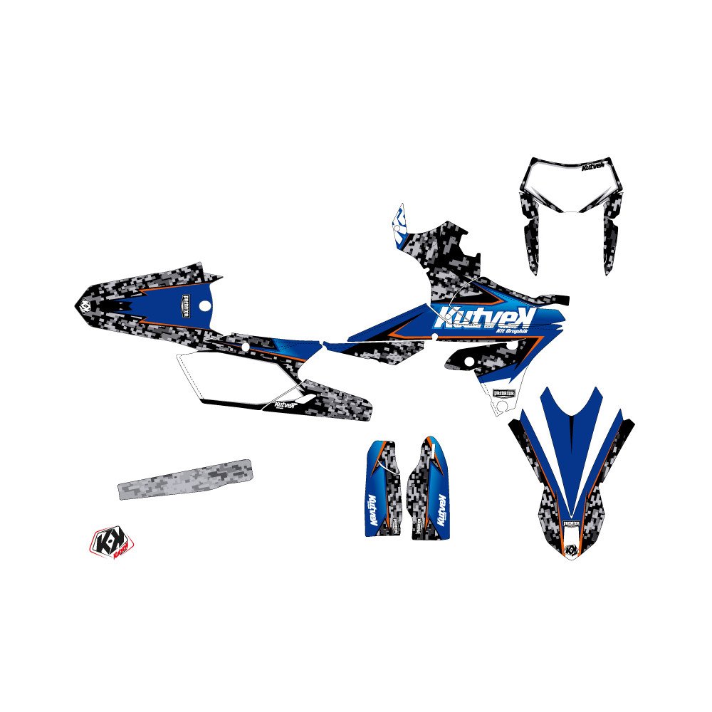 Kit Deco Moto Cross Predator Yamaha 450 WRF Noir Bleu