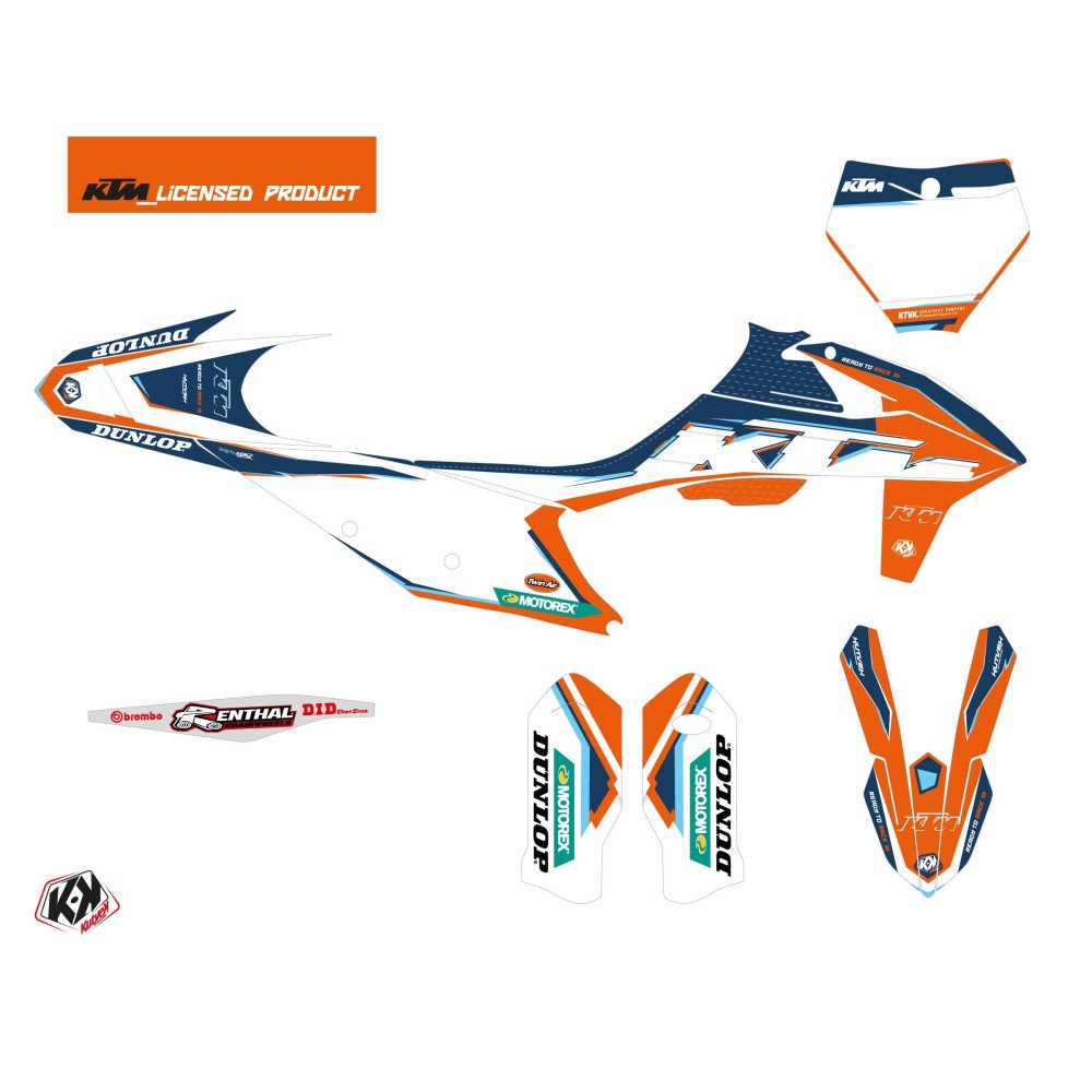Kit deco Moto Cross Origin-K22 KTM 450 SMR Bleu