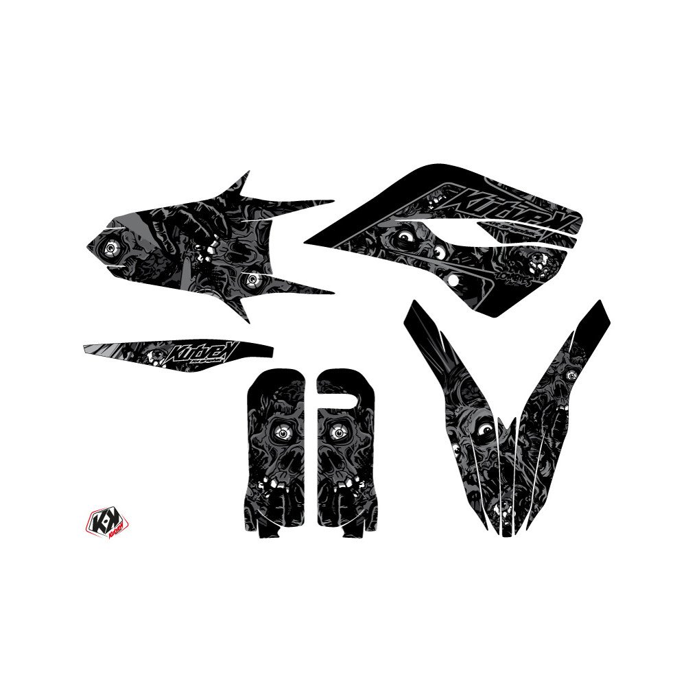 Kit Deco Moto Cross Zombies Dark Husqvarna 125 TE Noir
