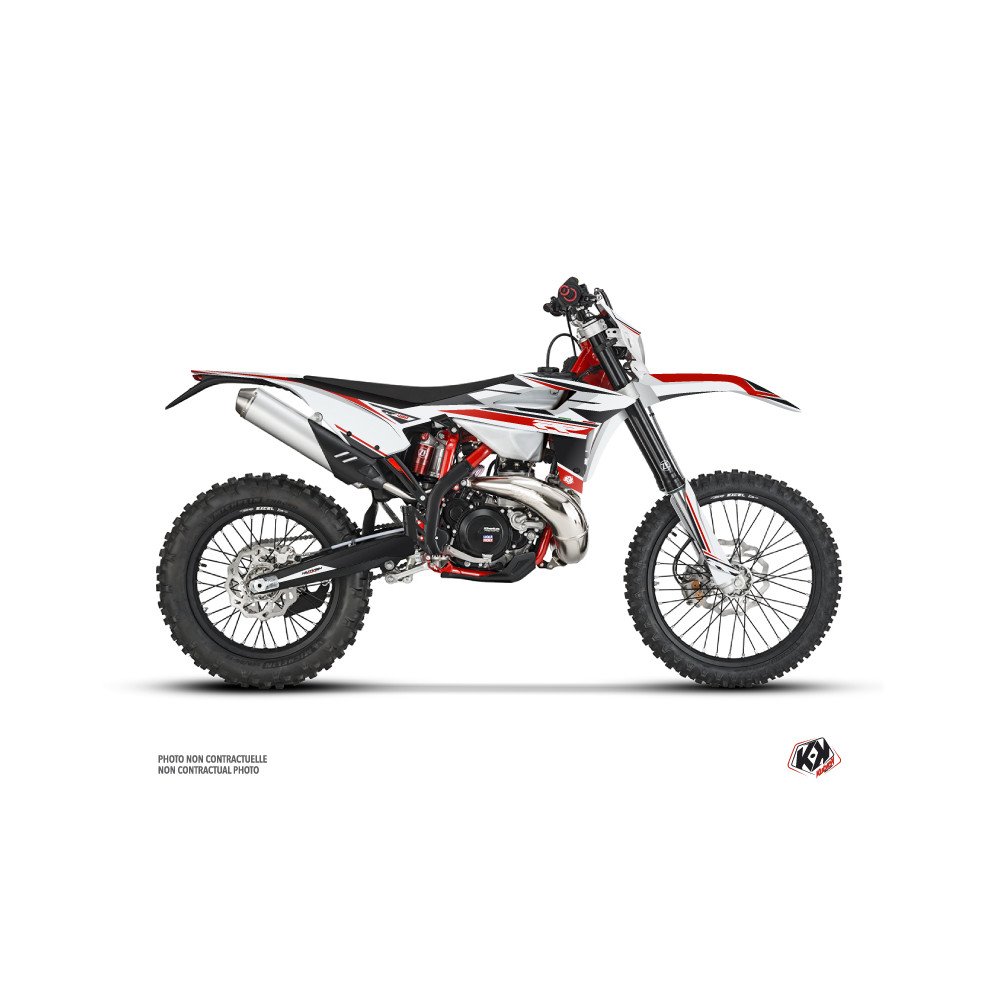 Kit Deco Moto Cross FIRENZE Beta RR 4T 480 Blanc Rouge Noir