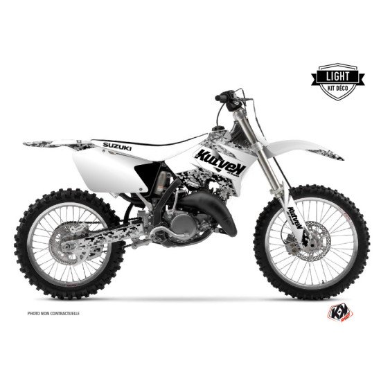 Kit Deco Moto Cross Predator Suzuki 250 RM Blanc LIGHT