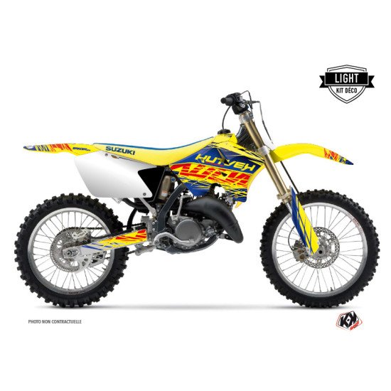 Kit Deco Moto Cross Eraser Suzuki 250 RM Bleu Jaune LIGHT