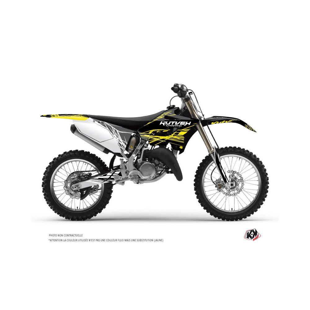 Kit Deco Moto Cross Eraser Fluo Yamaha 125 YZ Jaune
