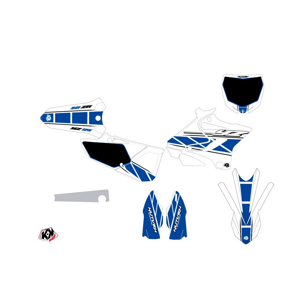 Kit Deco Moto Cross Replica Yamaha 125 YZ Blanc Bleu