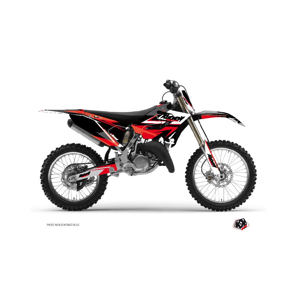 Kit Deco Moto Cross Stage Yamaha 125 YZ Noir Rouge