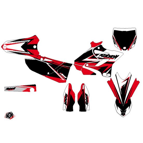 Kit Deco Moto Cross Stage Yamaha 125 YZ Noir Rouge