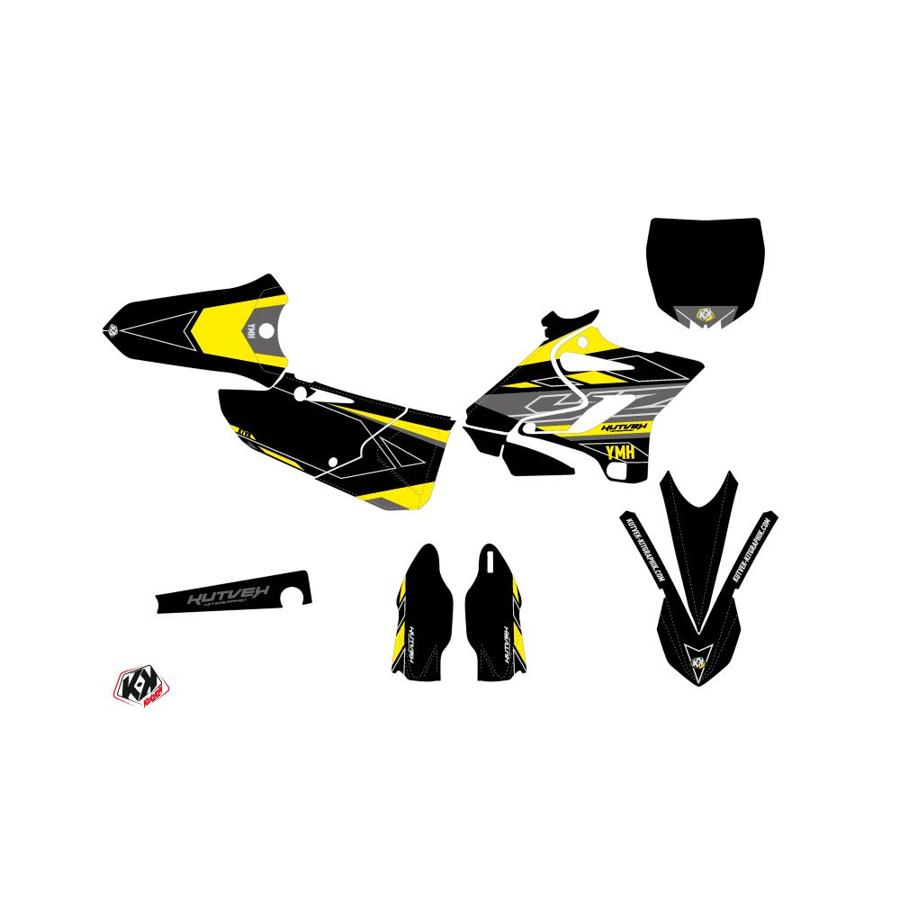 Kit Deco Moto Cross Outline Yamaha 125 YZ Jaune