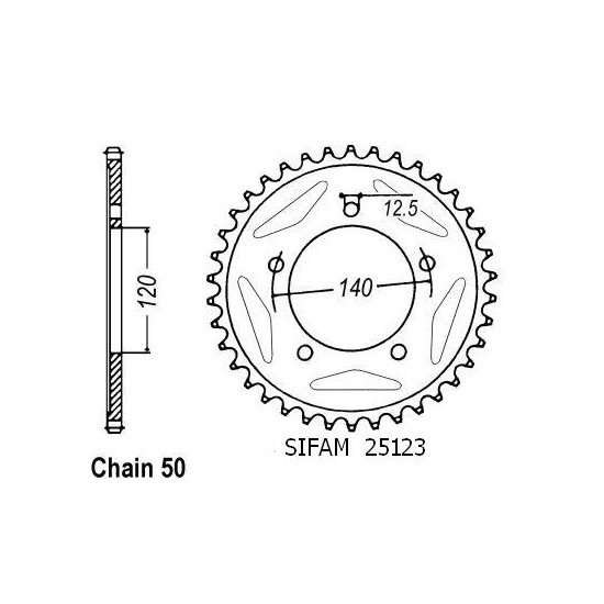Couronne Gsx 1400 2002-2006 - 530 - 43 Dents - Similaire JTR1797
