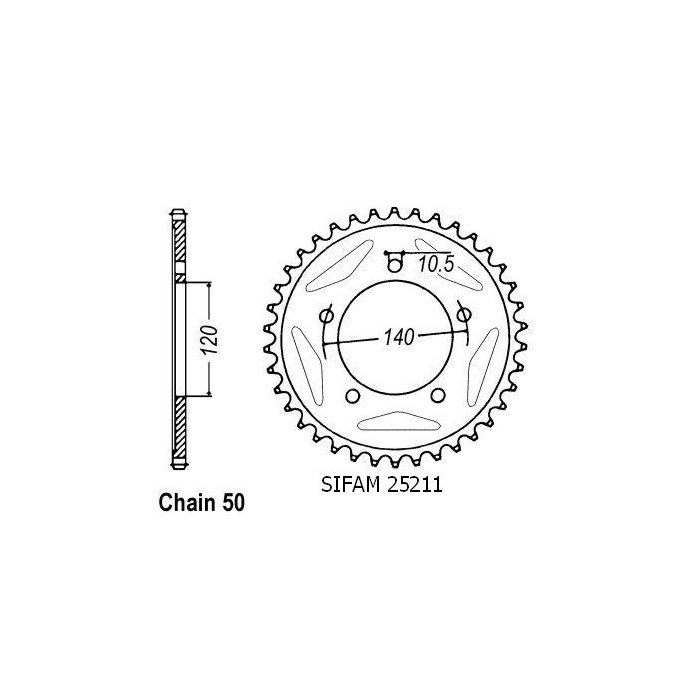 Couronne Triumph 955 Tiger 2005 - 530 - 47 Dents - Similaire JTR1800