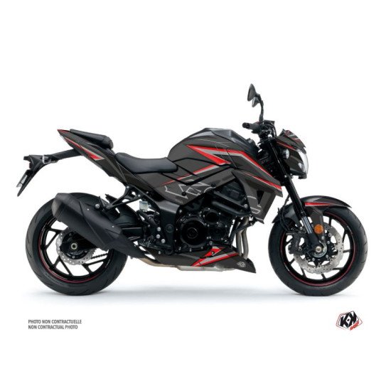 Kit Déco Moto Profil Suzuki GSX-S 750 Noir Rouge (2017-2023)