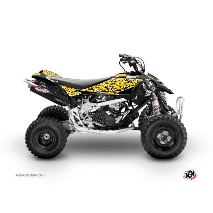 Kit Déco Quad Predator Can Am DS 450 Noir Jaune (2008-2015)