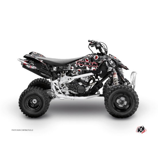 Kit Déco Quad Freegun Eyed Can Am DS 650 Gris Rouge (2001-2006)