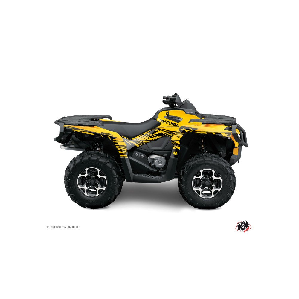 Kit Déco Quad Eraser Can Am Outlander 400 XTP Jaune (2010-2012)