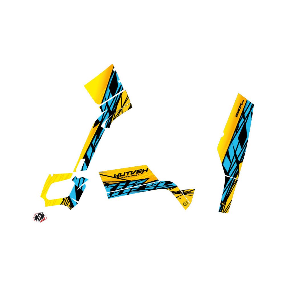 Kit Déco Quad Eraser Can Am Outlander 400 XTP Jaune Bleu (2010-2012)