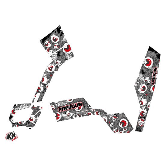 Kit Déco Quad Freegun Eyed Can Am Outlander 400 MAX Gris Rouge (2004-