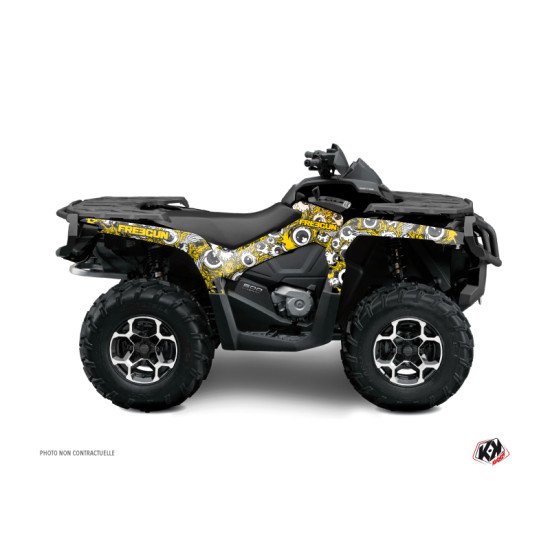 Kit Déco Quad Freegun Eyed Can Am Outlander 500-650-800 MAX Jaune (20